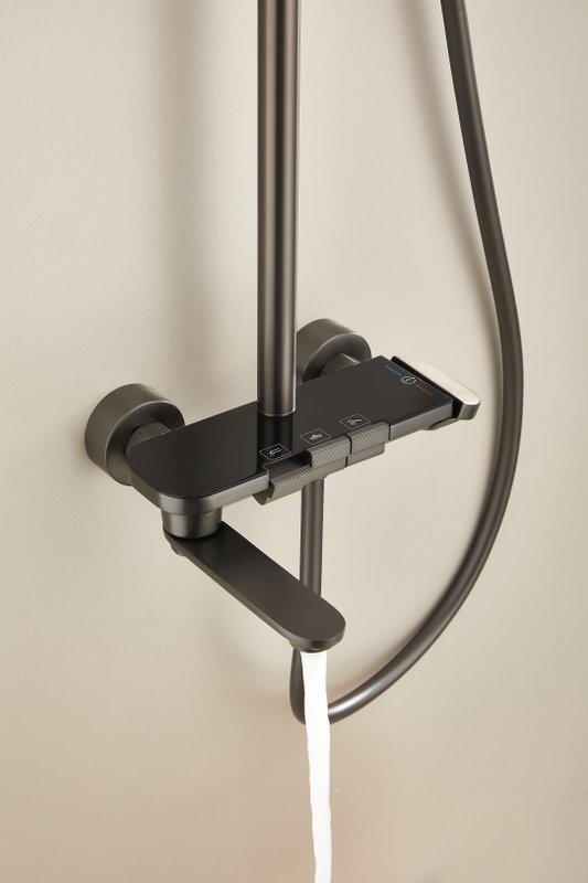 Душевая стойка BELZ B713 B25713-3 оружейная сталь