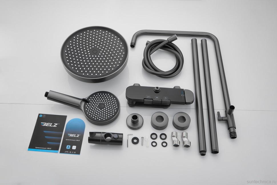 Душевая стойка BELZ B713 B25713-3 оружейная сталь