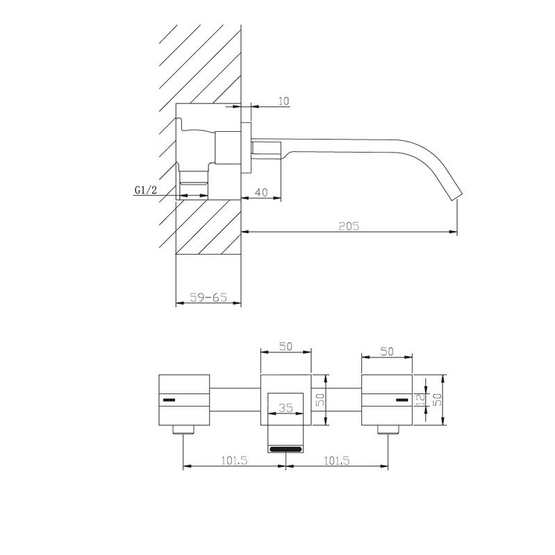 Смеситель для раковины Abber Wasserfall AF8612NG С ВНУТРЕННЕЙ ЧАСТЬЮ, никель
