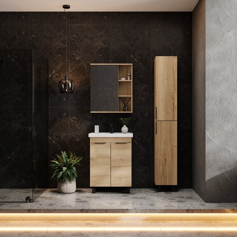 Тумба под раковину без столешницы Onika Легран 70 напольная, дуб галифакс