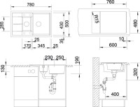 Мойка кухонная Blanco Metra 6 S Compact антрацит