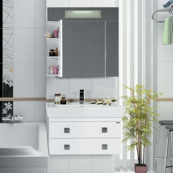 Мебель для ванной комнаты Vod-Ok Квадро 80 белая