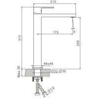Смеситель для раковины BELZ B613 B11613 хром Смеситель для раковины BELZ B613 B11613 хром