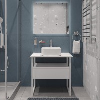 Накладная раковина STWORKI Эстерсунд S31410WH 39 глянцевая белая, квадратная