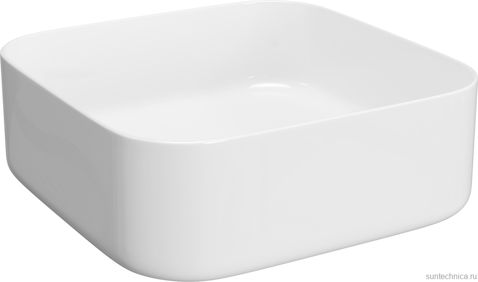 Накладная раковина STWORKI Эстерсунд S31410WH 39 глянцевая белая, квадратная