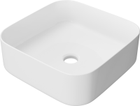 Накладная раковина STWORKI Эстерсунд S31410WH 39 глянцевая белая, квадратная