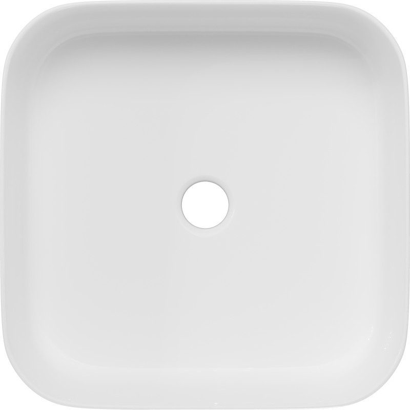 Накладная раковина STWORKI Эстерсунд S31410WH 39 глянцевая белая, квадратная