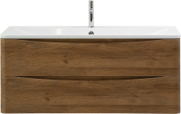 Тумба с раковиной BelBagno Acqua 120 подвесная, rovere rustico, белая глянцевая раковина
