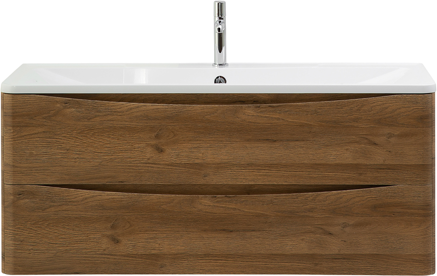 Тумба с раковиной BelBagno Acqua 120 подвесная, rovere rustico, белая глянцевая раковина