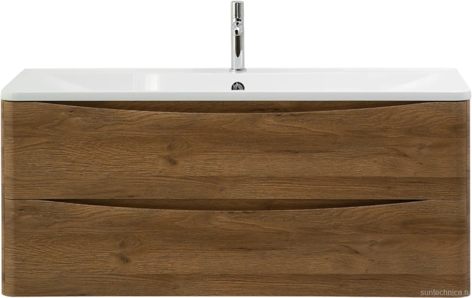 Тумба с раковиной BelBagno Acqua 120 подвесная, rovere rustico, белая глянцевая раковина