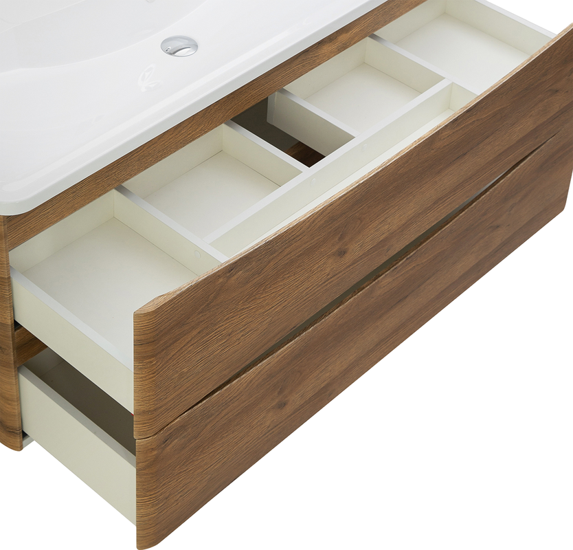 Тумба с раковиной BelBagno Acqua 120 подвесная, rovere rustico, белая глянцевая раковина