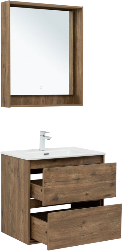 Мебель для ванной комнаты Aquanet Милан 70 подвесная, дуб рустикальный