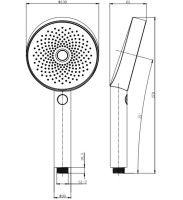 Душевая лейка Allen Brau Priority 5.31B20-GB 3 режима, брашированное золото