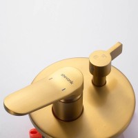 Душевая система встраиваемая Shevanik S4335G, золотой сатин