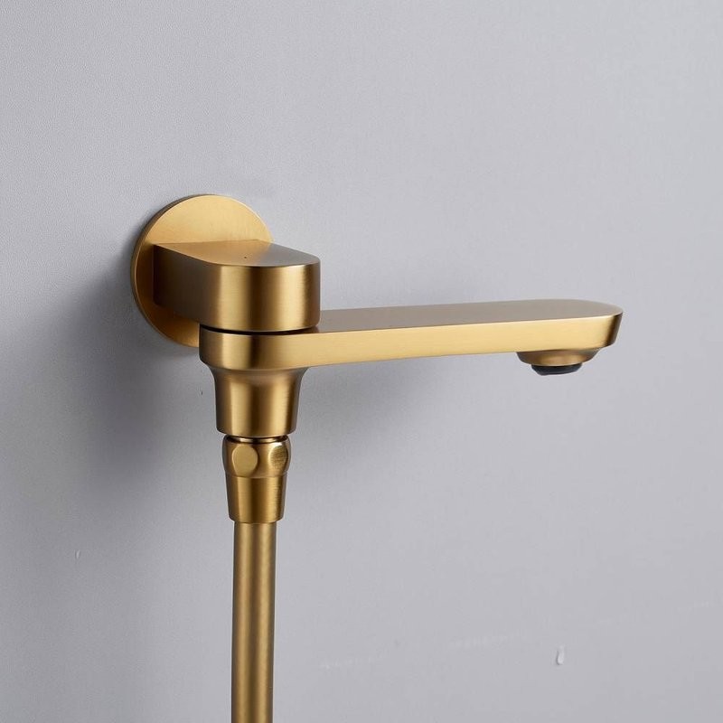 Душевая система встраиваемая Shevanik S4335G, золотой сатин