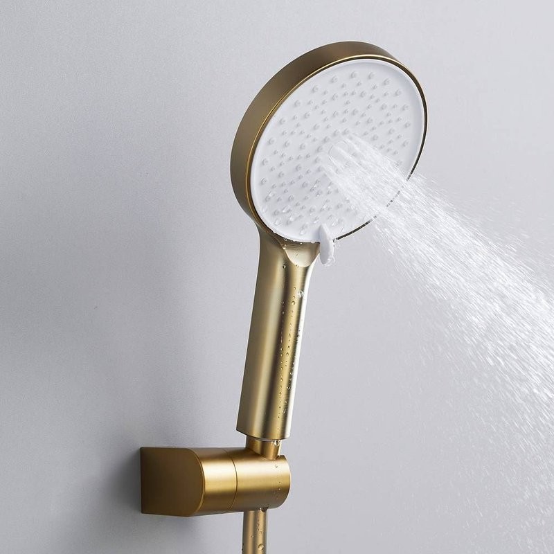 Душевая система встраиваемая Shevanik S4335G, золотой сатин