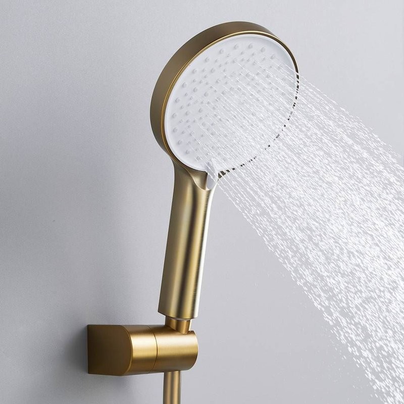 Душевая система встраиваемая Shevanik S4335G, золотой сатин