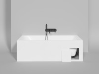 Ванна из искусственного камня Salini Orlanda S-Stone 170x70 см, встраиваемая, матовая белая