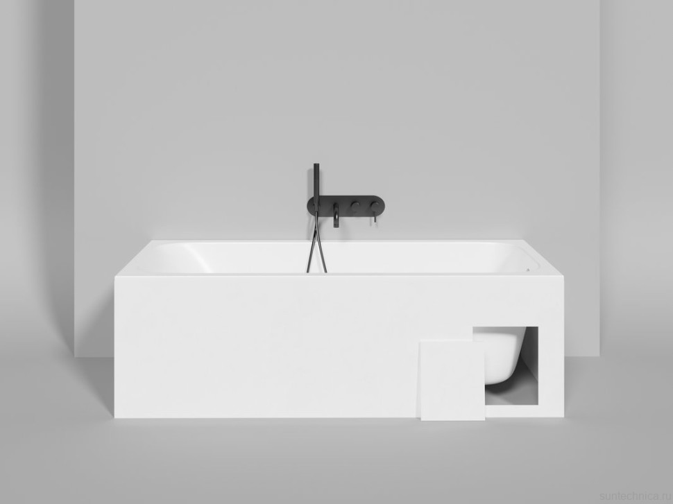 Ванна из искусственного камня Salini Orlanda S-Stone 170x70 см, встраиваемая, матовая белая