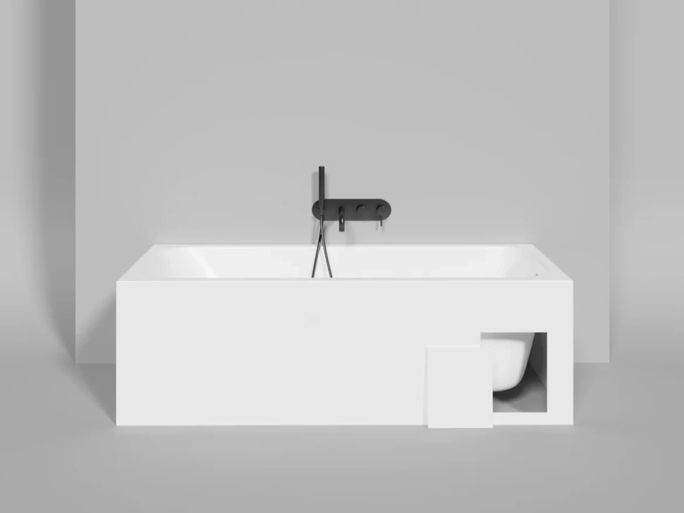 Ванна из искусственного камня Salini Orlanda S-Stone 170x70 см, встраиваемая, матовая белая