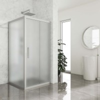 Душевой уголок Kubele DE019 S-MAT-MT 105х105 см, профиль матовый хром