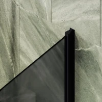 Шторка на ванну Maybahglass MGV-786-6 70x140, профиль черный, стекло матовый графит