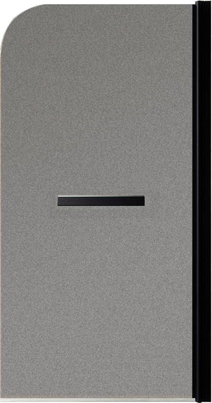 Шторка на ванну Maybahglass MGV-786-6 70x140, профиль черный, стекло матовый графит