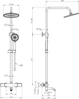 Душевая стойка Wonzon & Woghand WW-A3006-T1-MW матовая белая
