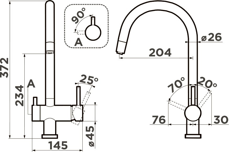 Комплект Мойка Omoikiri Daisen 78-BL черная + Смеситель Yamada P-BL черный