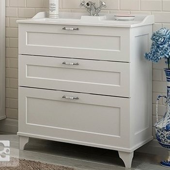 Тумба с раковиной AQUATON Леон 65Н дуб белый