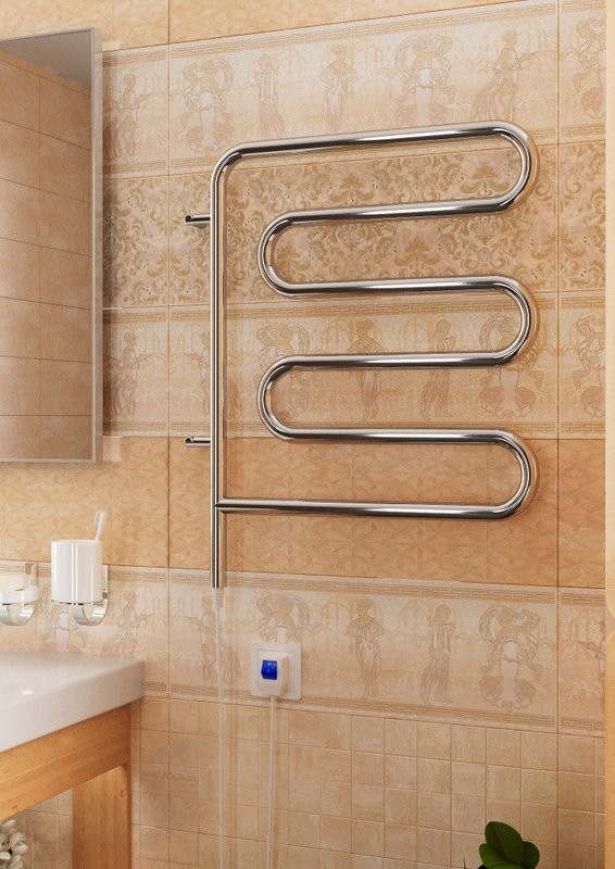 Полотенцесушитель электрический Terminus Ш-образный 450x570 поворотный