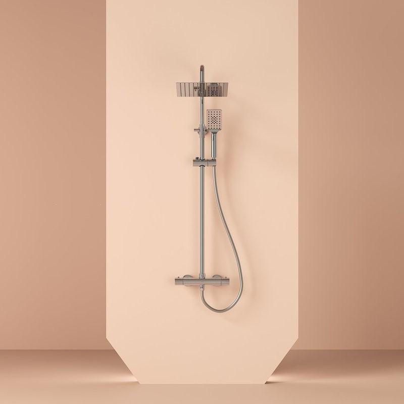 Душевая стойка Sancos Kanedo SC7100CH с термостатом, хром