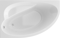 Акриловая ванна Timo Iva 1595 L 150x95 см, угловая, левая, пристенная, белая, асимметричная, с каркасом, с сиденьем