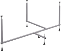 Акриловая ванна Timo Iva 1595 L 150x95 см, угловая, левая, пристенная, белая, асимметричная, с каркасом, с сиденьем