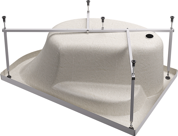 Акриловая ванна Timo Iva 1595 L 150x95 см, угловая, левая, пристенная, белая, асимметричная, с каркасом, с сиденьем