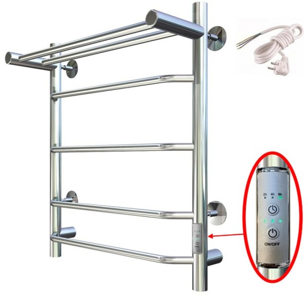 Полотенцесушитель электрический Тругор Браво ПЭК СП3П 60x50, с полкой