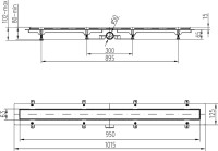 Душевой трап (лоток) MCH Chudej Medium CH950/50MN 95 см, решетка хром, с сифоном