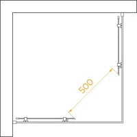 Душевой уголок RGW Passage PA-030 90x90 см, профиль хром, стекло матовое