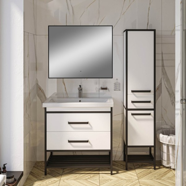 Мебель для ванной комнаты Sanflor Норд 80 с раковиной Como, зеркало DIWO Элиста