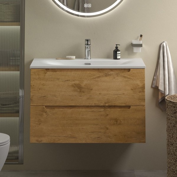 Тумба с раковиной BelBagno Etna 80 rovere nature, раковина BB-8099-80