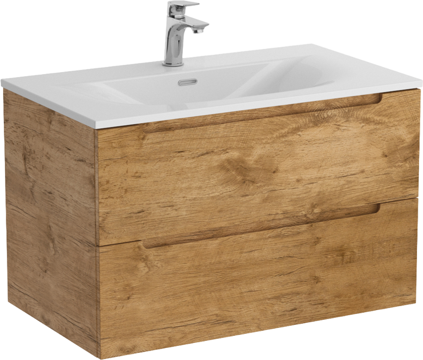 Тумба с раковиной BelBagno Etna 80 rovere nature, раковина BB-8099-80