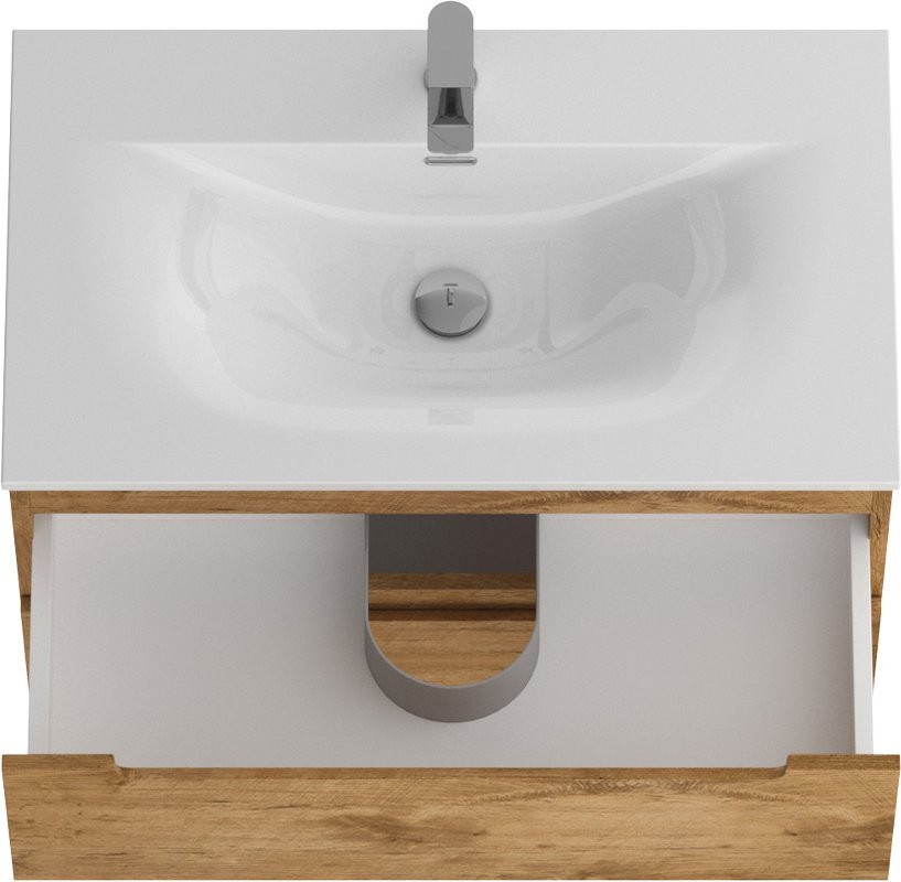 Тумба с раковиной BelBagno Etna 80 rovere nature, раковина BB-8099-80