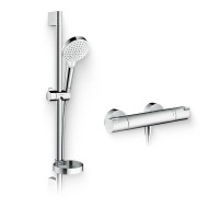 Душевой комплект Термостат Hansgrohe Ecostat 1001 CL ВМ 13211000 для душа + Гарнитур Crometta Vario 650 26553400 с мыльницей