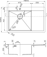 Мойка кухонная Zorg Inox R 7851 L