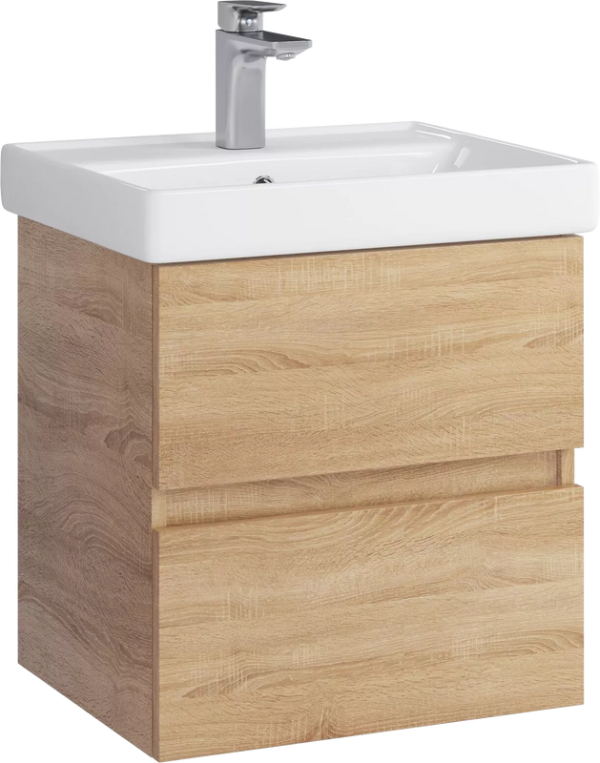 Тумба под раковину SanStar Тоскана 50 подвесная, дуб сонома светлый