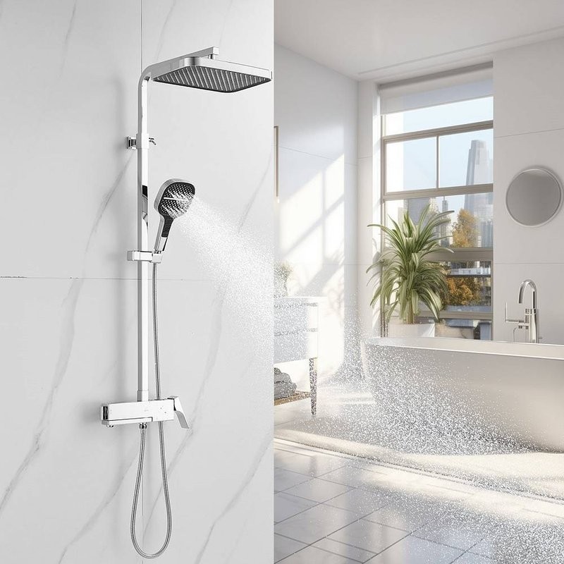 Душевая стойка Rose R1056 хром