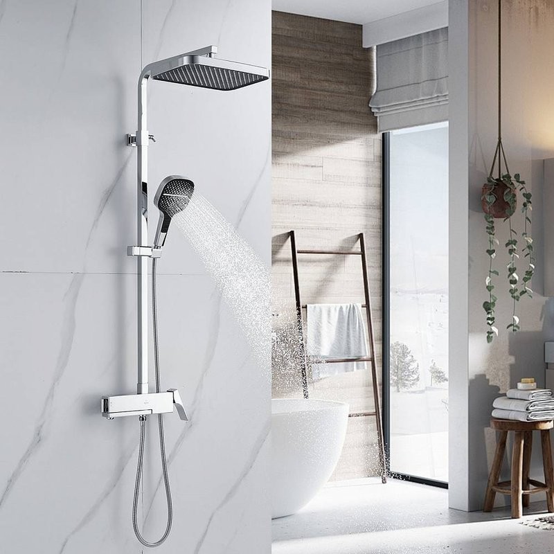 Душевая стойка Rose R1056 хром