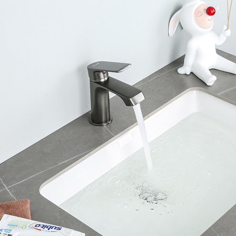 Смеситель для раковины Frap H71-9 F1071-9 оружейная сталь