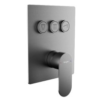 Встраиваемый смеситель для душа и ванны Raglo R50.273.09 С ВНУТРЕННЕЙ ЧАСТЬЮ, графит
