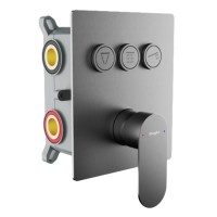 Встраиваемый смеситель для душа и ванны Raglo R50.273.09 С ВНУТРЕННЕЙ ЧАСТЬЮ, графит